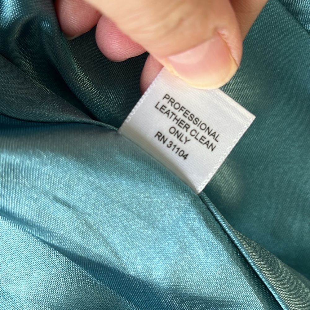 Madison Leather Jacket / Blazer - Women’s - Size 8 - Sky Blue - Picture 6 of 7